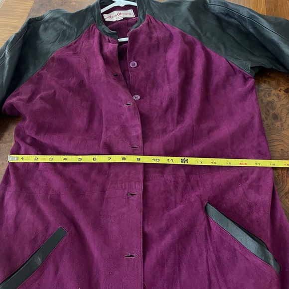VTG Leather/Suede Designer Coat SO COOL!!! - Picture 10 of 13